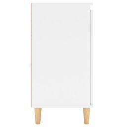 Berkfield Home Sideboard with Solid Wood Legs White 60x35x70 cm Engineered Wood - Size: 60 x 35 x 70 cm - thumbnail 6