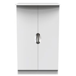 Ready Assembled 2 U Holborn 2 Door Midi Robe (Ready Assembled) in White - Size: Large - thumbnail 1