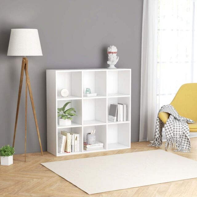Berkfield Home Book Cabinet White 98x30x98 cm Engineered Wood - Size: 98 x 30 x 98 cm - image 1