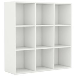 Berkfield Home Book Cabinet White 98x30x98 cm Engineered Wood - Size: 98 x 30 x 98 cm - thumbnail 2