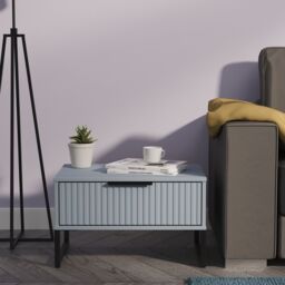 Ready Assembled 2 U Menai 1 Drawer Wide Side Table (Ready Assembled) in Light Blue