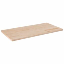 Berkfield Home Table Top 100x50x1.7 cm Rectangular Solid Wood Pine in Natural - thumbnail 4