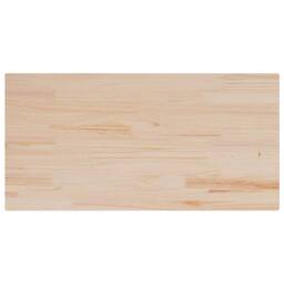 Berkfield Home Table Top 100x50x1.7 cm Rectangular Solid Wood Pine in Natural