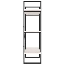 Berkfield Home 3-Tier Book Cabinet White 100x30x105 cm Solid Pine Wood - Size: 100 x 30 x 105 cm - thumbnail 6