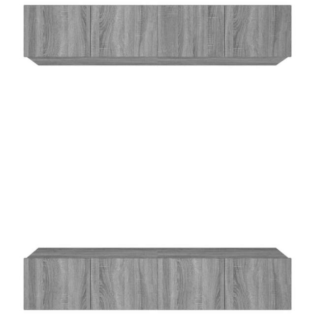 Berkfield Home TV Cabinets 4 pcs Grey Sonoma 80x30x30 cm Engineered Wood - Size: 80 x 30 x 30 cm - image 1