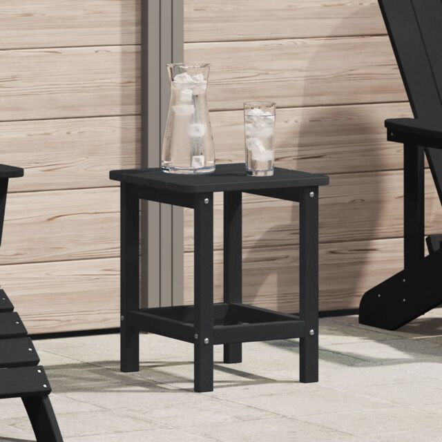 Berkfield Home Adirondack Side Table Black 38x38x45 cm HDPE - Size: 38 x 38 x 45 cm