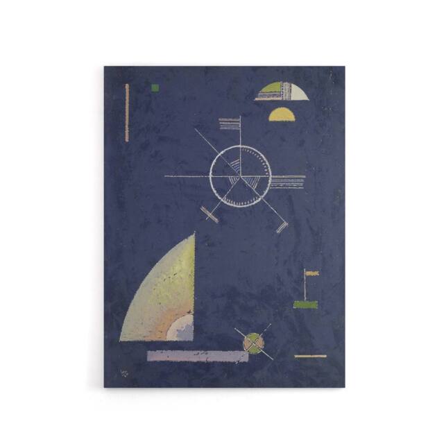 "Artery8 Dull Gray Abstract Painting Kandinsky Canvas Wall Art Print in Grey - Size: W18"" x H24""" - image 1