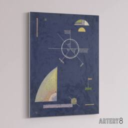 "Artery8 Dull Gray Abstract Painting Kandinsky Canvas Wall Art Print in Grey - Size: W18"" x H24""" - thumbnail 2