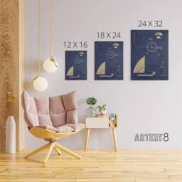 "Artery8 Dull Gray Abstract Painting Kandinsky Canvas Wall Art Print in Grey - Size: W18"" x H24""" - thumbnail 4