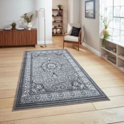 The Rug Shop UK Traditional Easy To Clean Stain-Resistant Area Rug in Silver - Size: 200 cm x 290 cm - thumbnail 2