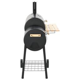 Berkfield Home Classic Charcoal BBQ Offset Smoker in Black - thumbnail 3