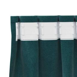 Berkfield Home Blackout Curtains with Top Tape 2 pcs Dark Green Velvet - thumbnail 5