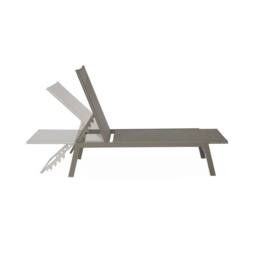sweeek Set of 2 multi-position deckchairs, textilene & steel in Brown - thumbnail 7