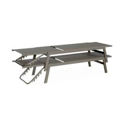 sweeek Set of 2 multi-position deckchairs, textilene & steel in Brown - thumbnail 9