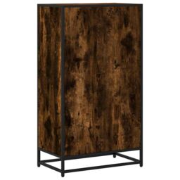 Berkfield Home Book Cabinet Smoked Oak 60x35x107.5 cm Engineered Wood in Brown - thumbnail 6