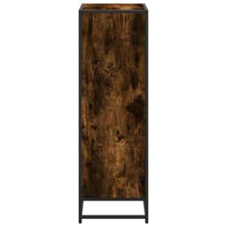 Berkfield Home Book Cabinet Smoked Oak 60x35x107.5 cm Engineered Wood in Brown - thumbnail 5