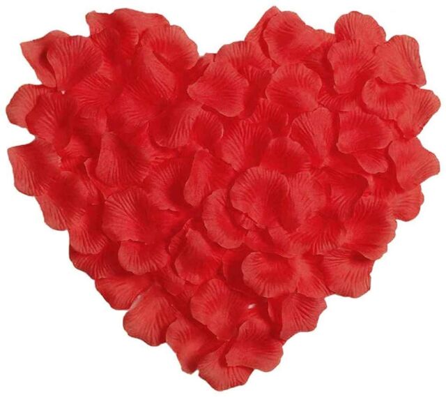 Shatchi 200pcs Red Silk Rose Petals Wedding Mothers Day Wedding Confetti Anniversary Table Decorations - image 1