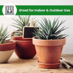 volila 15cm Terracotta Plant Pots with Saucer for Flowers, Herbs & Plants - Pack of 4 - Size: Large - thumbnail 7