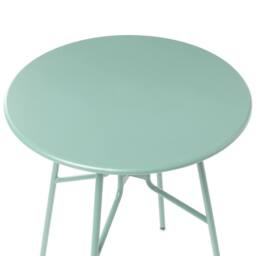 Wyld and Coco 64cm Round Iron Garden Table Light Green - thumbnail 5