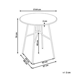 Wyld and Coco 64cm Round Iron Garden Table Light Green - thumbnail 4