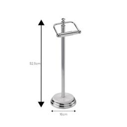 Showerdrape Opera 2 Piece Bathroom Accessory Set Toilet Roll Holder & Toilet Brush in White - thumbnail 4