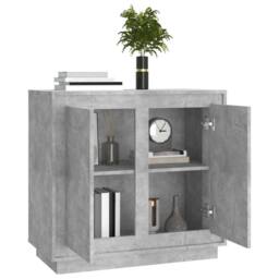 Berkfield Home Sideboard Concrete Grey 80x34x75 cm Engineered Wood - Size: 80 x 34 x 75 cm - thumbnail 4