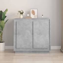 Berkfield Home Sideboard Concrete Grey 80x34x75 cm Engineered Wood - Size: 80 x 34 x 75 cm - thumbnail 2