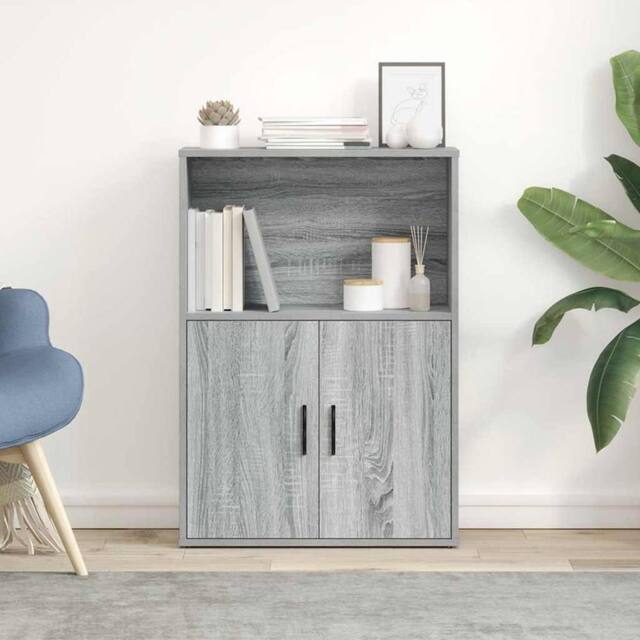 Berkfield Home Durable Bookcase Grey Sonoma 60x24x85 cm Engineered Wood - Size: 60 x 24 x 85 cm - image 1