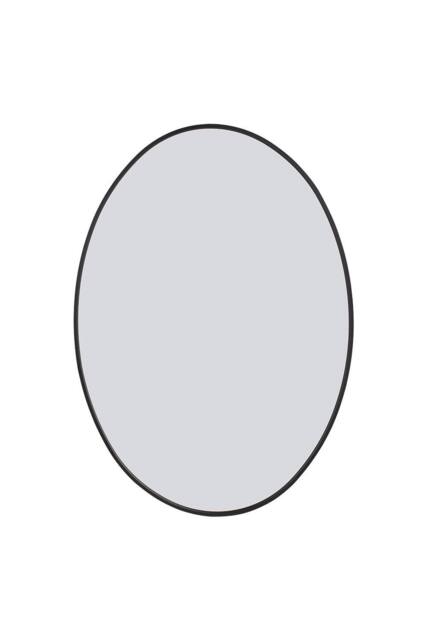 Living and Home Aluminium Alloy Framed HD Float Glass Bathroom Mirror in Black - image 1