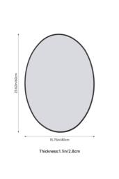 Living and Home Aluminium Alloy Framed HD Float Glass Bathroom Mirror in Black - thumbnail 5