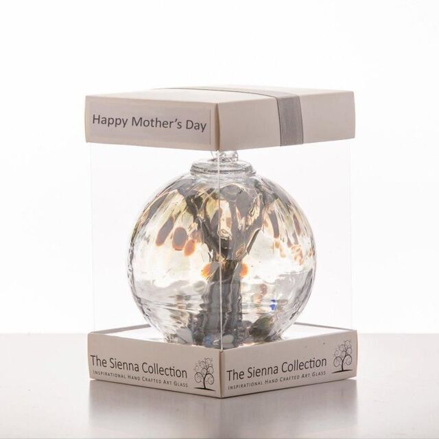 Sienna Glass Mother's Day 10cm Spirit Ball Pastel Silver - image 1