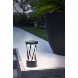 Netlighting Twist Outdoor Led Dark Grey Pedestal Lamp 10W 3000K IP65 - thumbnail 2
