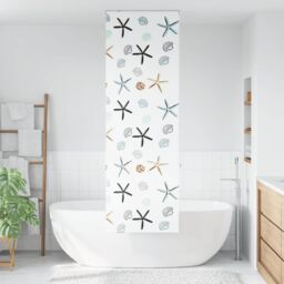 Berkfield Home Shower Roller Blind 70x240 cm Fabric Width 66 cm in Black - thumbnail 2