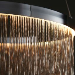 Loops LED Ceiling Pendant Light 30W Warm White CHROME & Silver Chain Luxury Lamp - thumbnail 3