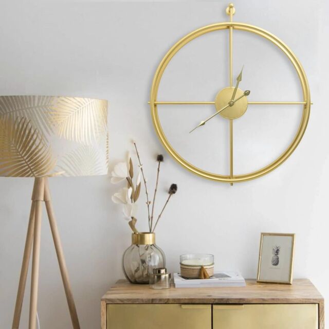 Berkfield Home Wall Clock Gold 52 cm Iron - image 1