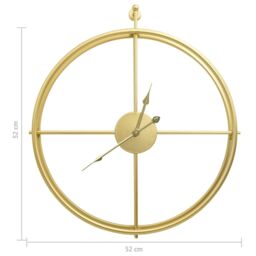 Berkfield Home Wall Clock Gold 52 cm Iron - thumbnail 5