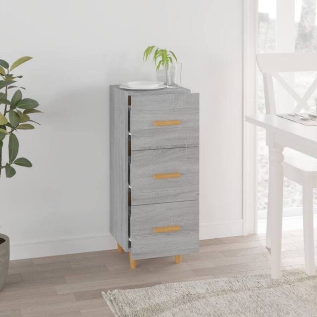 Berkfield Home Sideboard Grey Sonoma 34.5x34x90 cm Engineered Wood - image 1