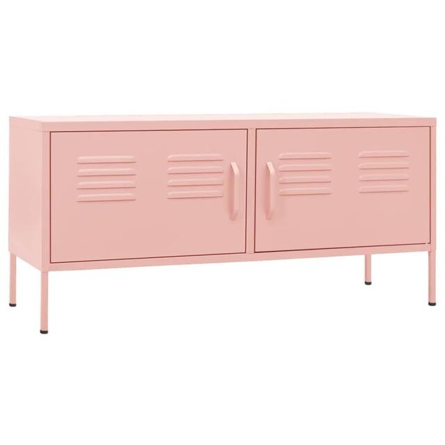 Berkfield Home TV Cabinet Pink 105x35x50 cm Steel - Size: 105 x 35 x 50 cm - image 1