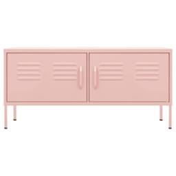 Berkfield Home TV Cabinet Pink 105x35x50 cm Steel - Size: 105 x 35 x 50 cm - thumbnail 3