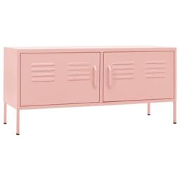 Berkfield Home TV Cabinet Pink 105x35x50 cm Steel - Size: 105 x 35 x 50 cm