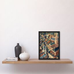 "Artery8 Oxford Cityscape Artwork Christ Church Cathedral Framed Art Print in Beige - Size: W12"" x H16""" - thumbnail 4