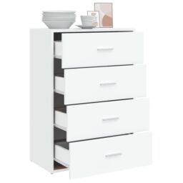 Berkfield Home Sideboard White 60x31x84 cm Engineered Wood - Size: 60 x 31 x 84 cm - thumbnail 4