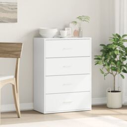 Berkfield Home Sideboard White 60x31x84 cm Engineered Wood - Size: 60 x 31 x 84 cm - thumbnail 3