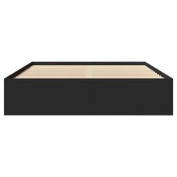 Berkfield Home Bed Frame without Mattress Black 150x200 cm King Size Engineered Wood - thumbnail 5
