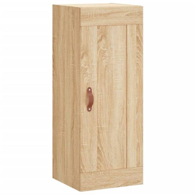 Berkfield Home Wall Mounted Cabinet Sonoma Oak 34.5x34x90 cm Engineered Wood in Light Tan - image 1