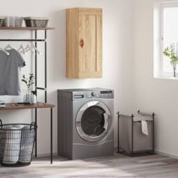 Berkfield Home Wall Mounted Cabinet Sonoma Oak 34.5x34x90 cm Engineered Wood in Light Tan - thumbnail 2