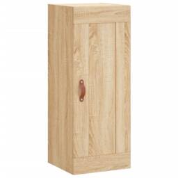 Berkfield Home Wall Mounted Cabinet Sonoma Oak 34.5x34x90 cm Engineered Wood in Light Tan