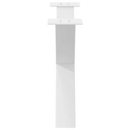 Berkfield Home Coffee Table Legs X-Shaped 2 pcs White 70x(42-43) cm Steel - thumbnail 6
