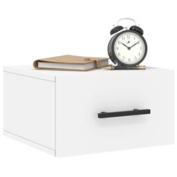 Berkfield Home Wall-mounted Bedside Cabinet White 35x35x20 cm - Size: 35 x 35 x 20 cm - thumbnail 3