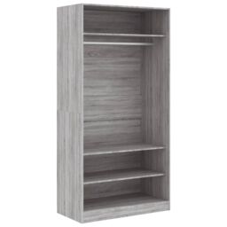 Berkfield Home Wardrobe Grey Sonoma 100x50x200 cm Engineered Wood - Size: 100 x 50 x 200 cm - thumbnail 2